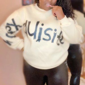 Cream Oversized Sweatshirt - Fits 0 to 2X